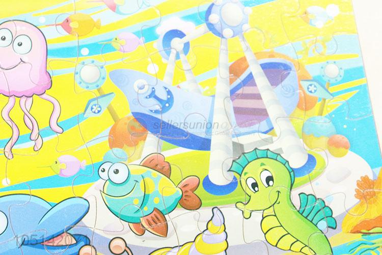 Popular Style Wooden Puzzle Marine Organism Developmental Educational Toy