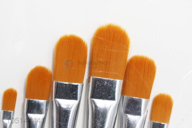 Vintage Style 6 Pcs/Set Watercolor Brush Oil Wooden Drawing Painting Nylon Hair