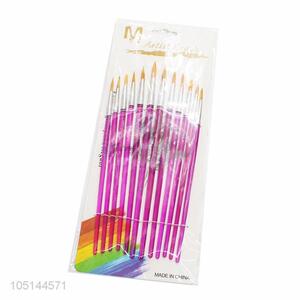 Latest Design 12 Pcs/Set Artist Watercolor Drawing Acrylic Oil Paint Brushes Set