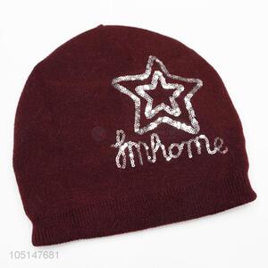 Exquisite Wholesale Double-Deck Chinlon Knitted Sport Winter Hat with Star Printed