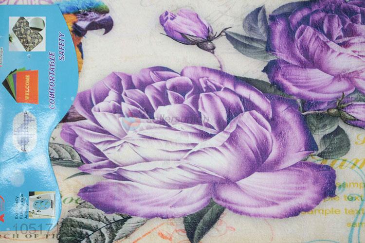 Wholesale Cheap Flower Printing Home Carpet Bath Mat