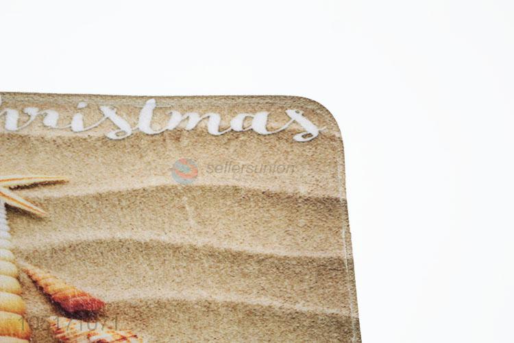 China Wholesale Shell Printed Water Absorption Rug Bathroom Mat