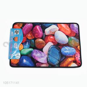 Delicate Design Colorful Stone Printing Floor Mats Door Mat