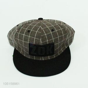 Brown Color Check Pattern Baseball Hats