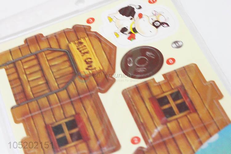 Delicate Design 2pcs Pet House 3D Puzzle for Children