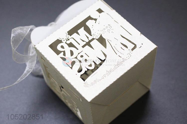 Customized wholesale laser cut packing chocolate paper gift candy boxes