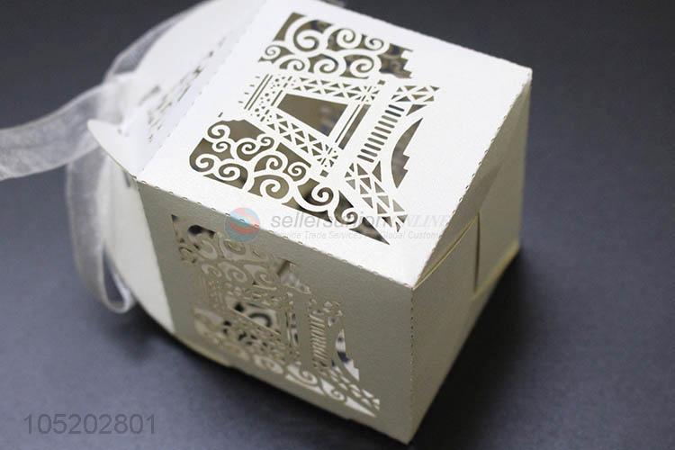 Direct factory luxury wedding laser cut candy boxes