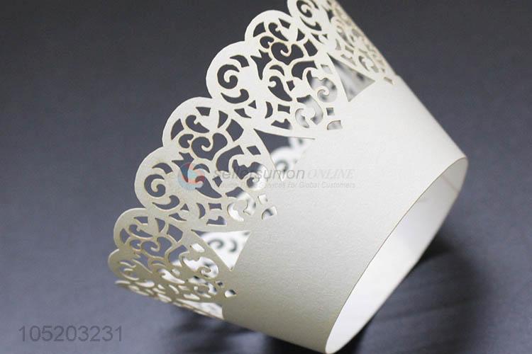 Manufacturer directly supply wedding favor party supplies laser cut cup cake wrappers