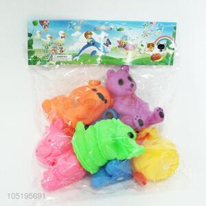 Cute Design 6 Pieces Animal Shape Vinyl Toy Set