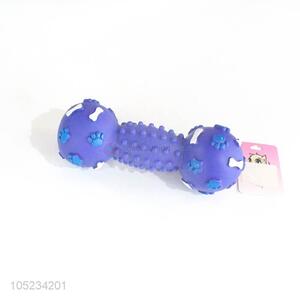 Promotional custom barbell shape dog toy pet toy