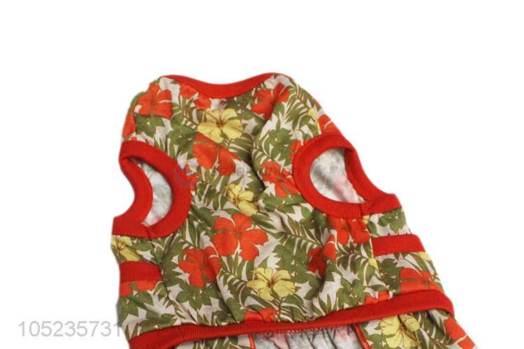 Direct Factory Fashion Summer Flower Printing Pet Dog Dress