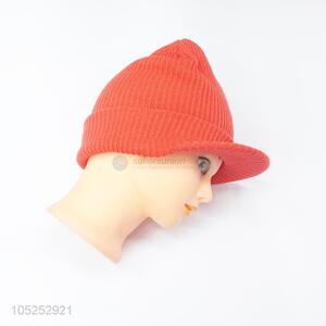 High sales orange winter warm knitted cap for women