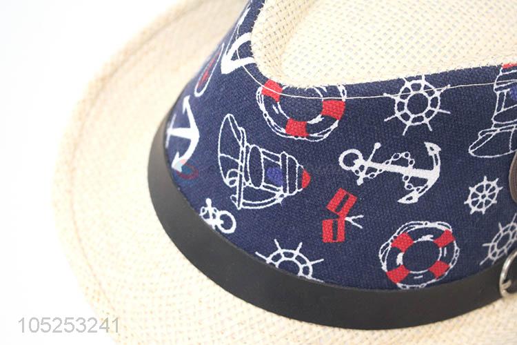 Cool Pattern Sun Hat Children Fedora Hat Billycock Hat