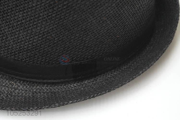 New Arrival Black Straw Hat Adult Fedora Hat