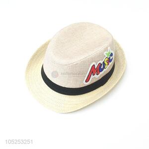 Fashion Design Paper Straw Fedora Billycock Hat For Children