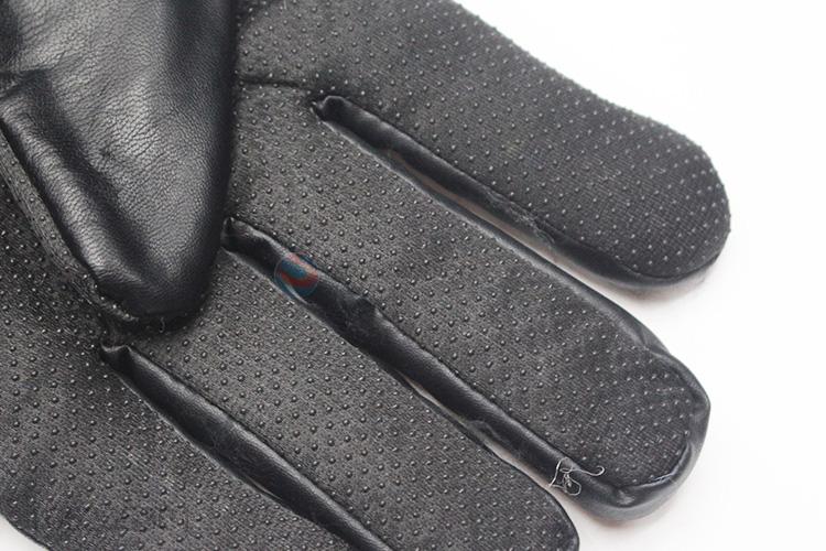 Cheap professional men pu gloves winter warm gloves