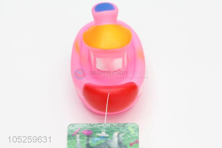 Special Design Pink Boat Vinyl Toy for Pet