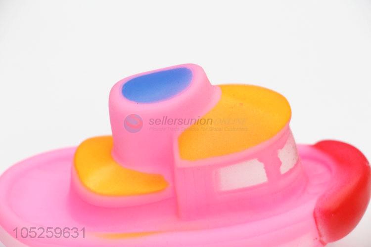 Special Design Pink Boat Vinyl Toy for Pet