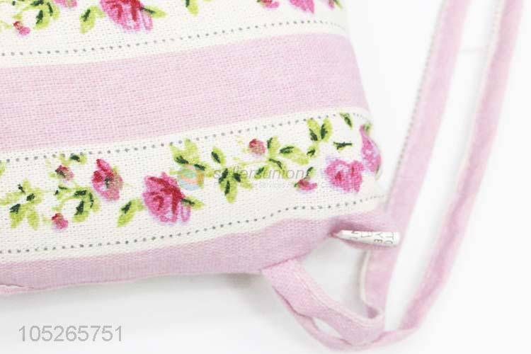 Good Quality Pink Color Flower Printed Pp Cotton Stuffed Seat Cushion