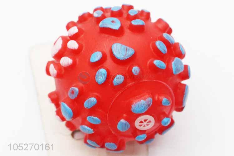 New Advertising Cute Red Ball Shape Vinyl Toys for Pet