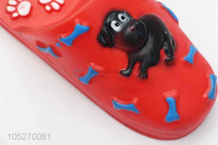 Hot Selling Flip Flop Shaped Vinyl Squeaker Animal Toys