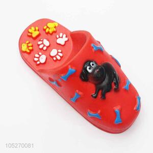 Hot Selling Flip Flop Shaped Vinyl Squeaker Animal Toys