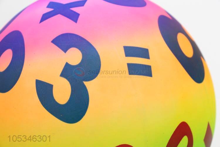 Low Price Colorful Numbers Pattern Pvc Inflatable Ball for Kids