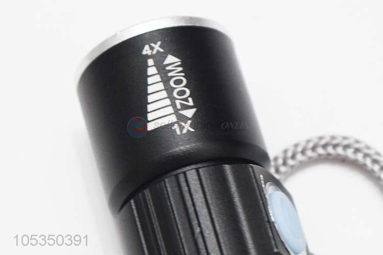 Wholesale Top Quality Zoom Flashlight Rechargeable USB Recharge Flashlight