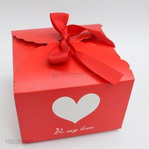 Cheap Price Red Heart Pattern Paper Gift Package