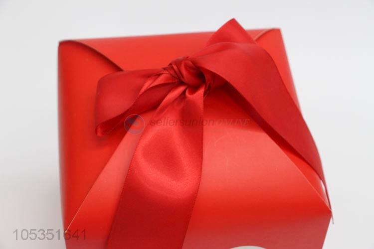 Factory Promotional Red Color Heart Pattern Wedding Candy Box