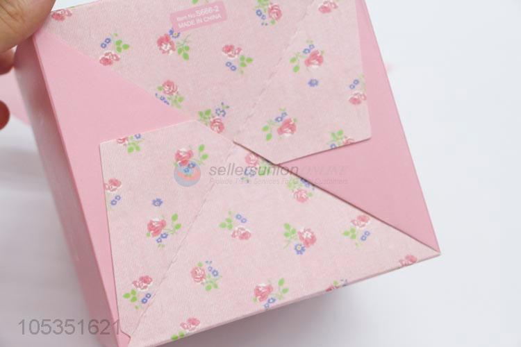 Delicate Design Pink Flower Pattern Party Wedding Favor Gift Boxes