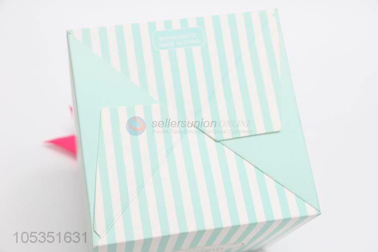 Popular Wholesale Green Color Striped Party Wedding Paper Gift Boxes