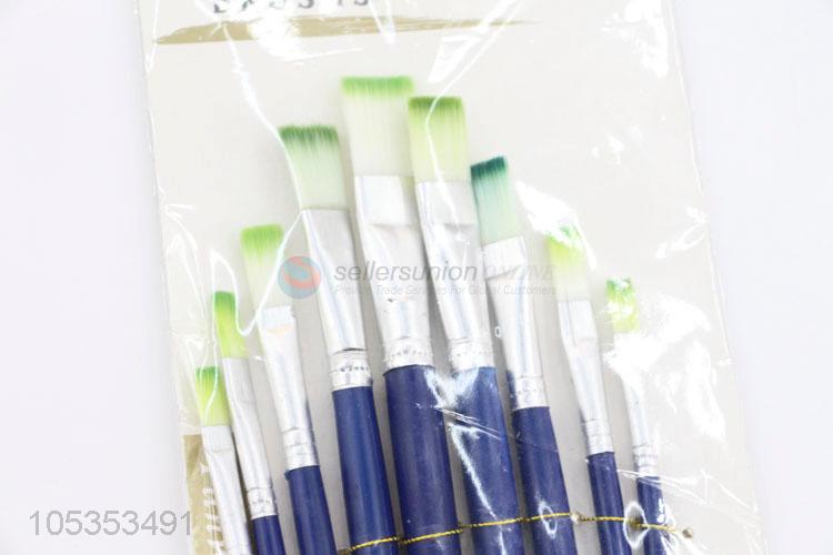 China Supply 9pcs Watercolor Oil Painting Brush Set