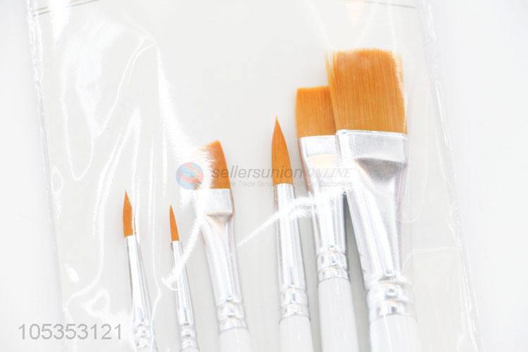 Wholesale Unique Design 6pcs Nylon Hair Art Paint Brush Set