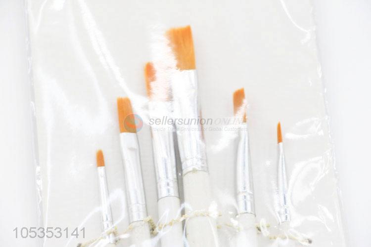 China Wholesale 6pcs Watercolor Oil Painting Artists Brushes