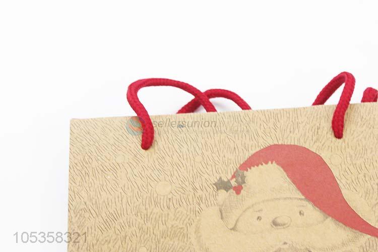 Premium quality Christmas kraft paper shopping bag gift bag with handle