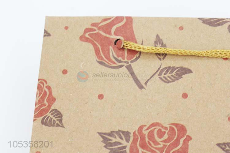 Customized wholesale kraft paper shopping bag gift bag with handle