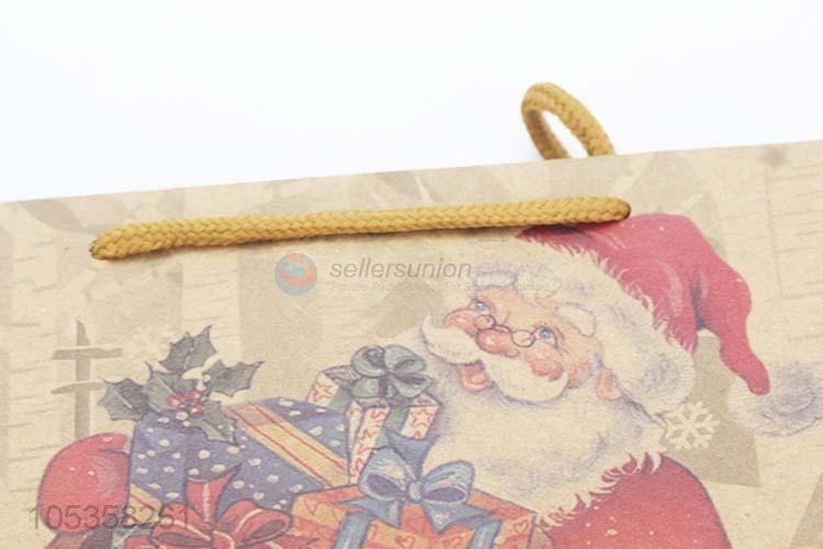 Top manufacturer custom logo print Christmas kraft paper bag gift bag