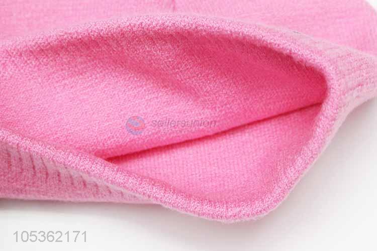 Fashion Design Knitting Cap for Girl Children