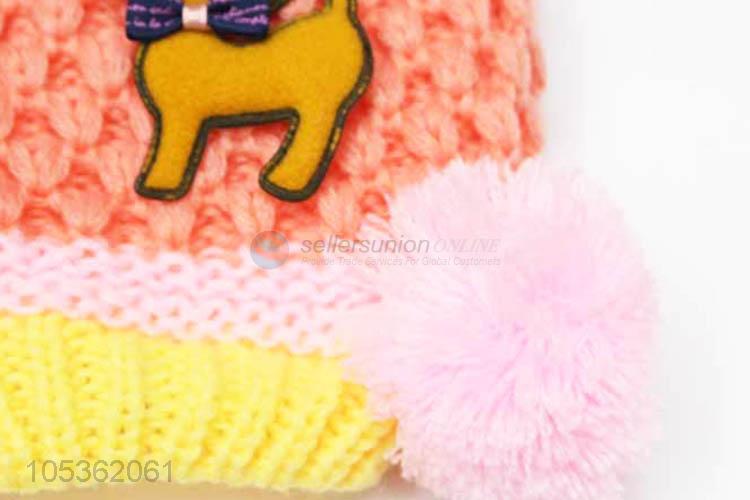 Wholesale Unique Design Plush Hat Children Winter Warm Crochet Headwear