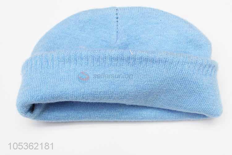 Fashion Style Blue Knitting Cap for Girl Children