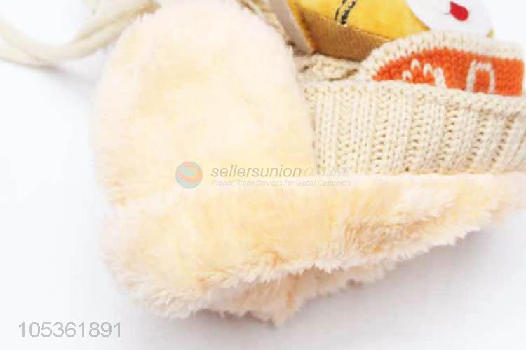 Low Price Knitted Kids Winter Baby Cartoon Bear Hats