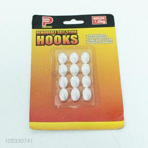 Wholesale Removable Self-Stick Hooks 12 Pieces Sticky Hook