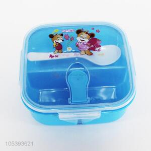 Hot selling kids plastic lunch box with spoon