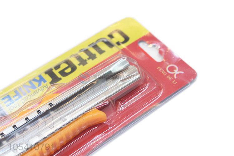 Low price art knife plastic handle snap off cutter box cutter