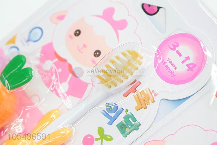 Custom Cute Rabbit Shape Toothbrush With Carrot Set