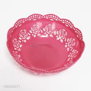 China factory flower hollow-out plastic basket for food