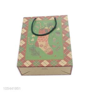 Wholesale Christmas Sock Pattern Paper Gift Bags