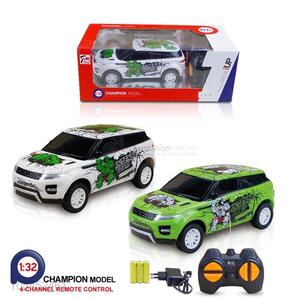 Factory wholesale 1:32 4 ways remote control car w/ batteries