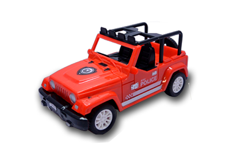 China wholesale 1:32 4 ways r/c police jeep w/o batteries